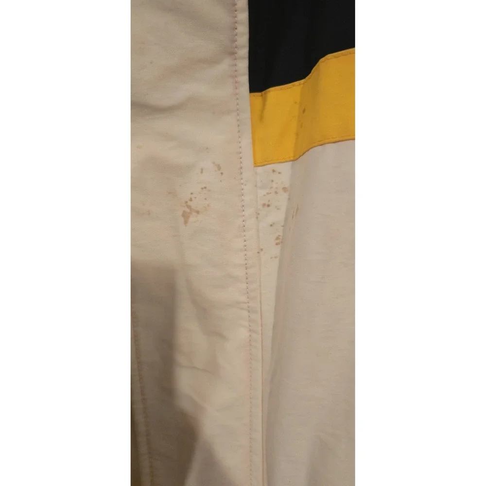 Vtg 90s Hilfiger Ski Jacket Boating Coat Yellow Hooded Sailing Parka Mens XL‎